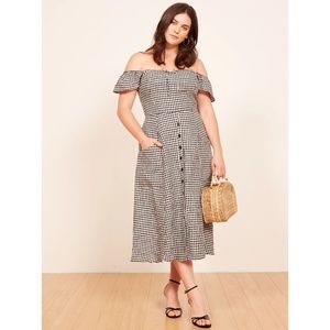 Reformation Francis Dress Gingham Plus Size 18